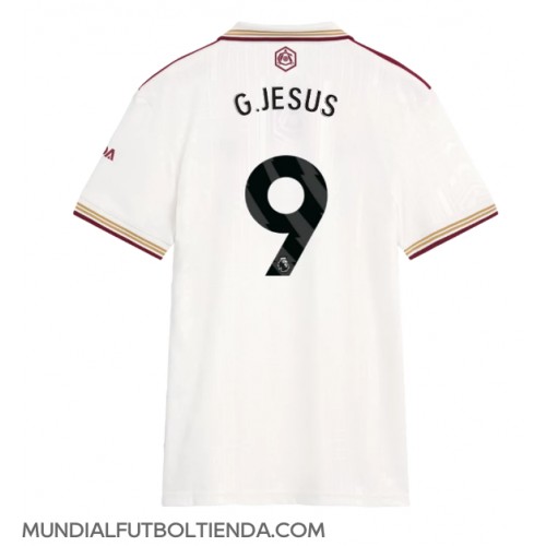 Camiseta Arsenal Gabriel Jesus #9 Tercera Equipación Replica 2025-26 para mujer mangas cortas
